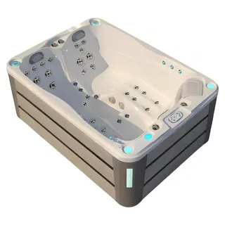 Sprudelbad Warmwasserbad Whirlwanne Massagebecken Whirlpool 216x156 cm