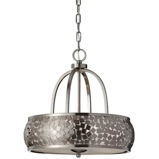 Elsteadlighting Elstead Lighting Kronleuchter mit 4 Lichtern, gebürsteter Stahl - FE-ZARA4