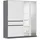 Drehtürenschrank Tübingen 181 x 197 x 54 cm Grau/Weiß