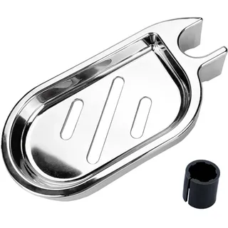 1 Stück Duschstangen-Seifenhalter, Duschstangen-Seifenablage, Duschregal, Badezimmer-Seifenschale, Dusch-Seifenschale, Badezimmer-Abfluss-Seifenregal