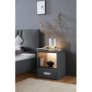 Westfalia Schlafkomfort Nachtschrank Brilon 45 x 45 x 53 cm Schwarz
