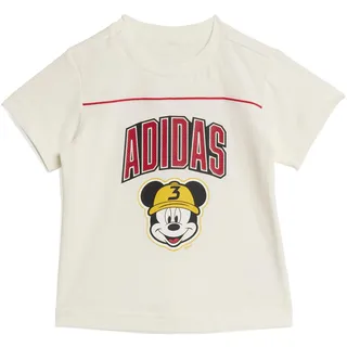 adidas Unisex Baby Disney Mickey Mouse Tee, Off White/Pure Ruby, 6-9 Months