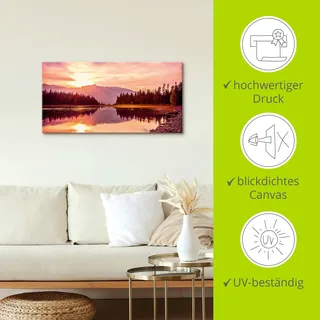 Artland Wandbild »Grand Teton Gebirge bei Sonnenuntergang«, Sonnenaufgang & -untergang (1 Stück), in vielen Größen & Produktarten - Alubild / Outdoorbild, Leinwandbild, Poster, Wandaufkleber / Wandtattoo auch für Badezimmer geeignet Artland orange