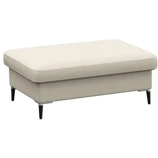 flexlux Pouf »Fiore« Kaltschaum, Füße Alu+schwarz, weiß