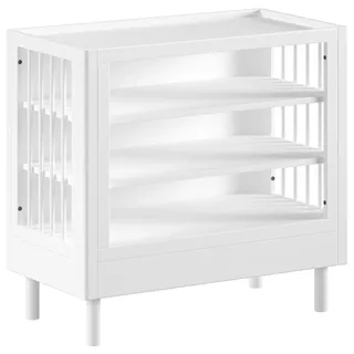 Vipack Wickeltisch , Weiß , Holz , Buche , massiv , 2 Fächer , 100x95x55 cm , EN 71, DIN EN 12221 , Babymöbel & Kindermöbel, Babyzimmer, Wickelkommoden & Zubehör