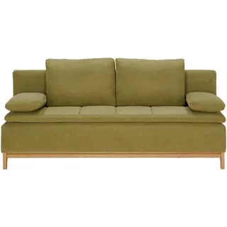 Joka Schlafsofa , Grün , Textil , Eiche , Uni , Füllung: Schaumstoff, Vlies , 200x96x88 cm , Made in Austria , Stoffauswahl, Schlafen auf Sitzhöhe , Wohnzimmer, Sofas & Couches, Schlafsofas, Dauerschläfer Sofas