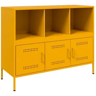 vidaXL Sideboard Senfgelb 100,5x39x79 cm Stahl