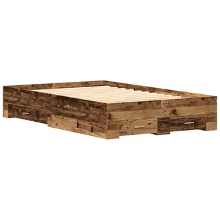 vidaXL mit Schubladen Altholz 120 x 190 cm Holzwerkstoff