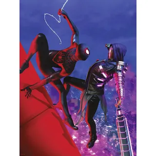 Komar Wandbild- Marvel Spider-Man Fight - Größe 30 x 40 cm - Poster, Kinderzimmer, Dekoration - gerollt ohne Rahmen