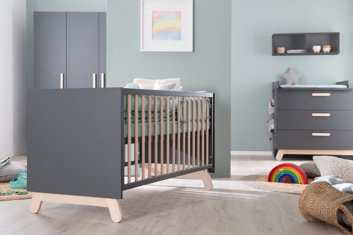 Bild von roba® Babymöbel-Set (Spar-Set, 2 St., Kinderbett, Wickelkommode in Europe