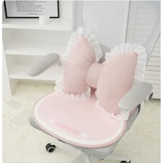 Ueiwffzo Zierkissen - Ästhetisches Deko Kissen Schleife, Kuschelkissen Schleife für Kinder & Erwachsene, Ideale Sofakissen Dekokissen für Zimmer und Bett Deko, Kissen Aesthetic (Rosa)
