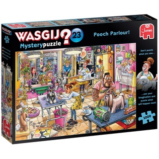 JUMBO Spiele Jumbo Wasgij Mystery 23 Hundesalon Teile-Puzzle für Erwachsene, 1000 Teile)