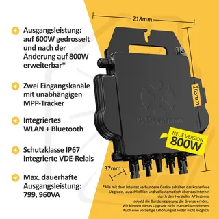 APSystems EZ1-M 800W Mikro-Wechselrichter