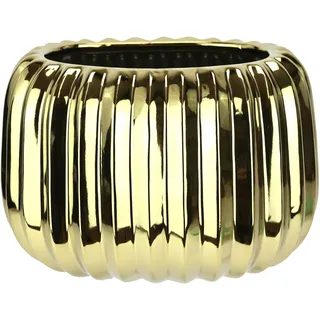 I.GE.A. Dekovase »Vase aus Keramik« Dekovase Blumenvase Modern für Tischdeko Tischvase Deko Trockenblume, goldfarben