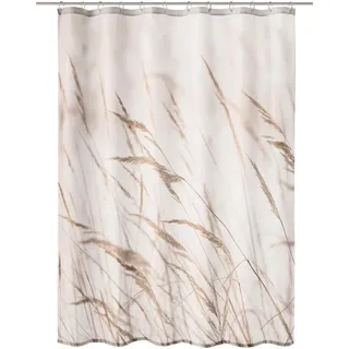 KLEINE WOLKE Duschvorhang Sylt 180 x 200 cm Polyester Beige Natur