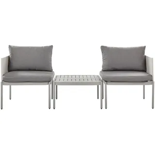 Beliani Terracina Loungeset 2-Sitzer grau