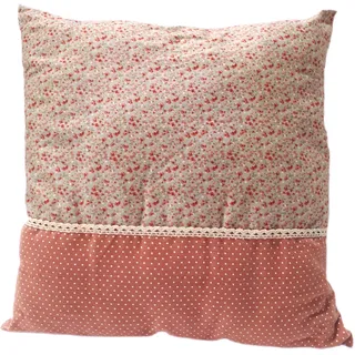 Comarco Sa Kissen Stoff Druck Blume rosa 35 x 35 cm