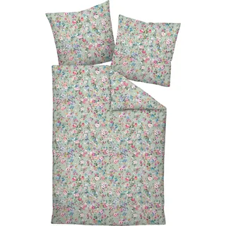 Janine Design Bettwäsche-Garnitur Mako-Satin 45110 MILANO Farbe multicolor Größe 135x200+80x80 - Grün, Bunt