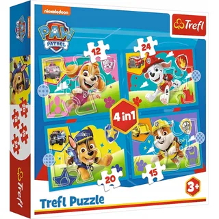 S.CENA Puzzle - _4w1 (12, 15, 20, 24)_ -Biegnce Pieski / Viacom PAW Patrol