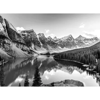 Papermoon Fototapete »Landschaft Schwarz & Weiß«, schwarz