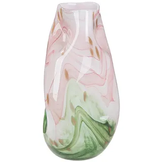 Gilde "Vase Antanarivo rosa H. 33,5 cm", Dekovase, Glas, Antanarivo, Tischdekoration, Trenddeko, Designvase,