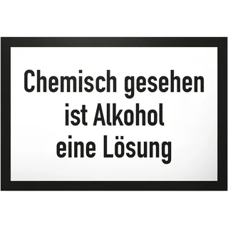 DankeDir! Alkohol ist eine Lösung Schild mit Spruch - lustiges Geschenk für ihn Geschenkidee Geburtstagsgeschenk Männer Jungs Party Deko Zubehör Scherzartikel JGA - Accessoire Fotobox