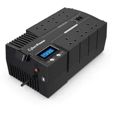 CyberPower BR1200ELCD-UK BRICs Serie, 1200 VA/720 W, 6 UK-Steckdosen (nur 3 Überspannungen, 3 UPS und Überspannungs), 1 USB-Ladeanschluss, AVR, Backsteinformat