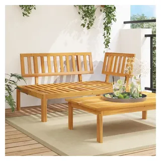 vidaXL Garten-Ecksofa aus Paletten Massivholz Akazie Loungesofa braun