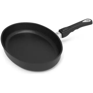AMT Gastroguss Fischpfanne, 41 x 27 cm, 5 cm hoch, mit abnehmbarem Stiel, nicht induktionstauglich, Lotan® Antihaft-Veredelung, Aluguss (Aluminium), AMZN-4127-Z20B