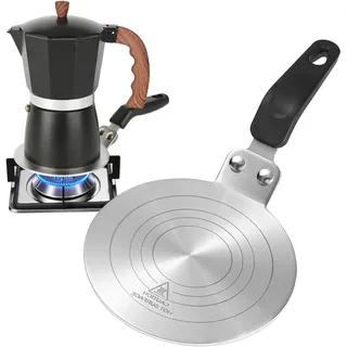 donjim Universal Induktion Adapterplatte 14,5 cm Silber/Weiß