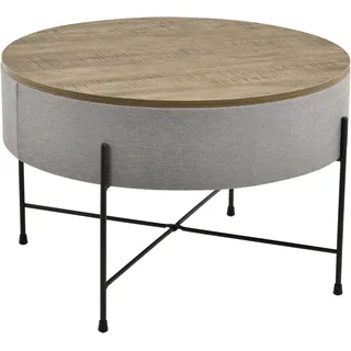 [en.casa] Couchtisch Tauranga Rund Wallnussoptik/Grau
