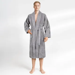 HAMMETEX Herrenbademantel »hergestellt aus 100% Baumwolle – 380 g/m2 Frottee, mit Taschen« 1 Stk. saugfähig & Weich