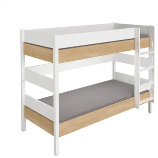 Paidi Etagenbett Kira 90 x 200 cm Dekor Braun Eiche-Nebraska