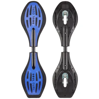 Soul Curl Erwachsene Caster Wave Board Pro mit Tasche, Blau, 5060427390738