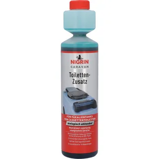 Nigrin Sanitärzusatz Kassettentoilette 250 ml - biologisch abbaubarer Toilettenzusatz – neutralisiert Gerüche, fördert Zersetzung von Fäkalien & WC-Papier – für Wohnmobil, Camping, Chemie-WC