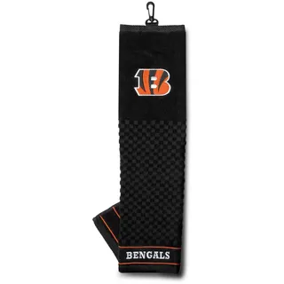 Team Golf NFL Cincinnati Bengals Besticktes Golf-Handtuch, Besticktes Golf-Handtuch, Kariertes Schrubber, gesticktes Logo