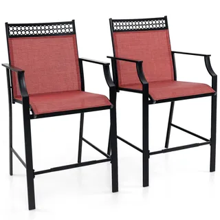 Costway Gartenstühle 62 x 114 x 66 cm rot 2 St.