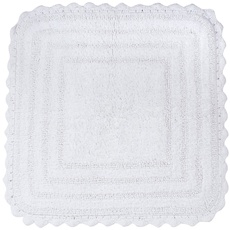 DII Crochet Collection Wende-Badematte, quadratisch, 61 x 61 cm, Weiß