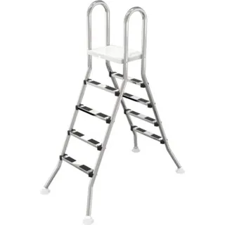 OKU Obermaier GmbH Hochbeckenleiter Edelstahl Weiß 2x4/2x5 Stufen
