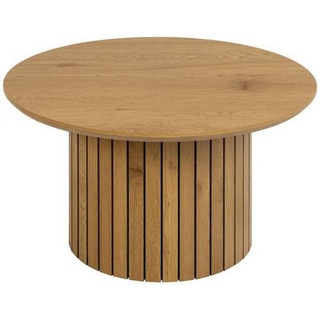 MID.YOU Couchtisch Eiche furniert rund 80x42x80 cm