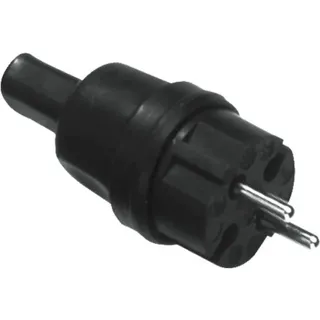 Bachmann 740.002 Konturenstecker Gummi, Silikon 250 V Schwarz IP44