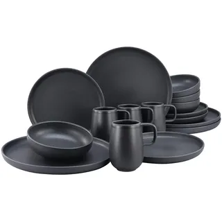 CreaTable Uno Kombiservice 16-tlg. schwarz unifarben