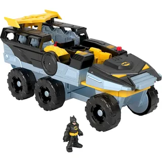 Fisher-Price Imaginext DC Super Freunde Verwandlungs-Bat-Tank mit Lichtern Geräuschen Figur & Projektilen für Kinder im Kindergartenalter ab 3 Jahren, HVY04