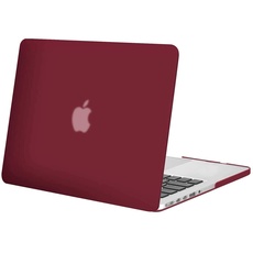 MOSISO Hülle Kompatibel mit MacBook Pro 15 Zoll mit Retina Display Ältere Version A1398 Release 2015-2012, Plastik Hartschale Schutzhülle, Weinrot