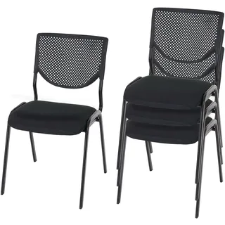 MCW Besucherstuhl Stoff/Textil Schwarz