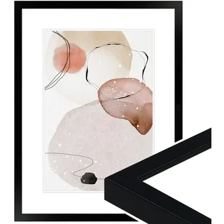 WANDStyle Bilderrahmen 24x30 Schwarz, moderner Bilderrahmen Holz, hochwertiger Holzbilderrahmen, Posterrahmen zum Aufhängen, Rahmen 30x24 cm, Fotorahmen H950 - Made in Germany
