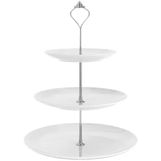 Intirilife Tortenständer Porzellan 15.5 / 20.5 / 27 x 37 cm , Keramik , 37 cm , Geschirr, Tischkultur & Serviergeschirr, Etageren