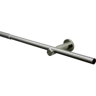 GARDINIA Gardinenstangen-Set, Metall, edelstahlfarben Ø silberfarben