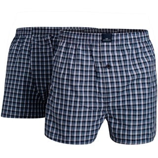 Götzburg Herren Boxer Vorteilspack - Poplin, Pure Cotton, Unterwäsche Set Blau XXL