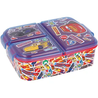 Stor Brotdose Sticker | 3 Fächer | Disney Cars | Lunch to Go | Vesper Dose
